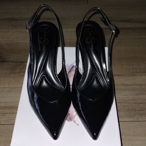 Elegant Black Slingback Heels